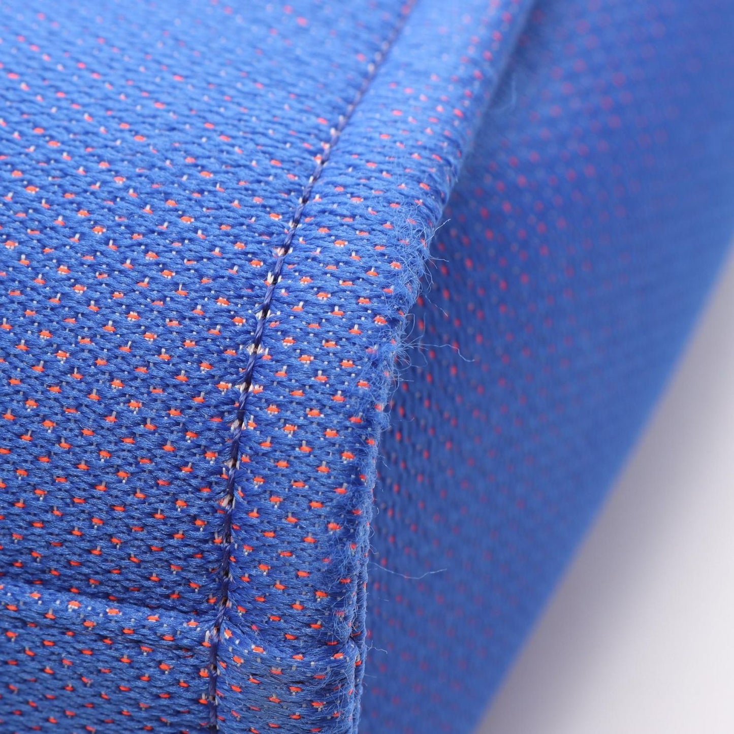Chanel Tote Bag Deauville PM Blue Neon Orange Canvas Leather Chain PM — view 7