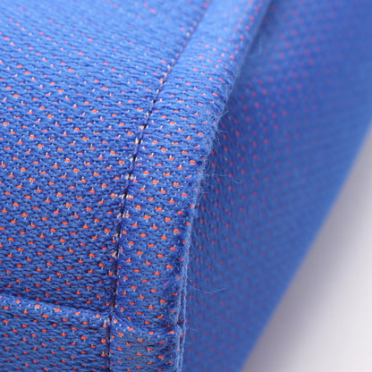 Chanel Tote Bag Deauville PM Blue Neon Orange Canvas Leather Chain PM — view 7