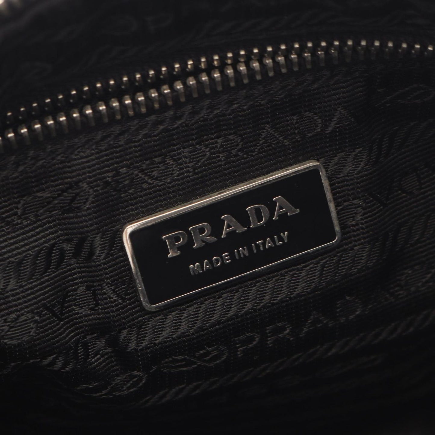 Prada Shoulder Bag Black Nylon Leather Triangle Logo — view 4