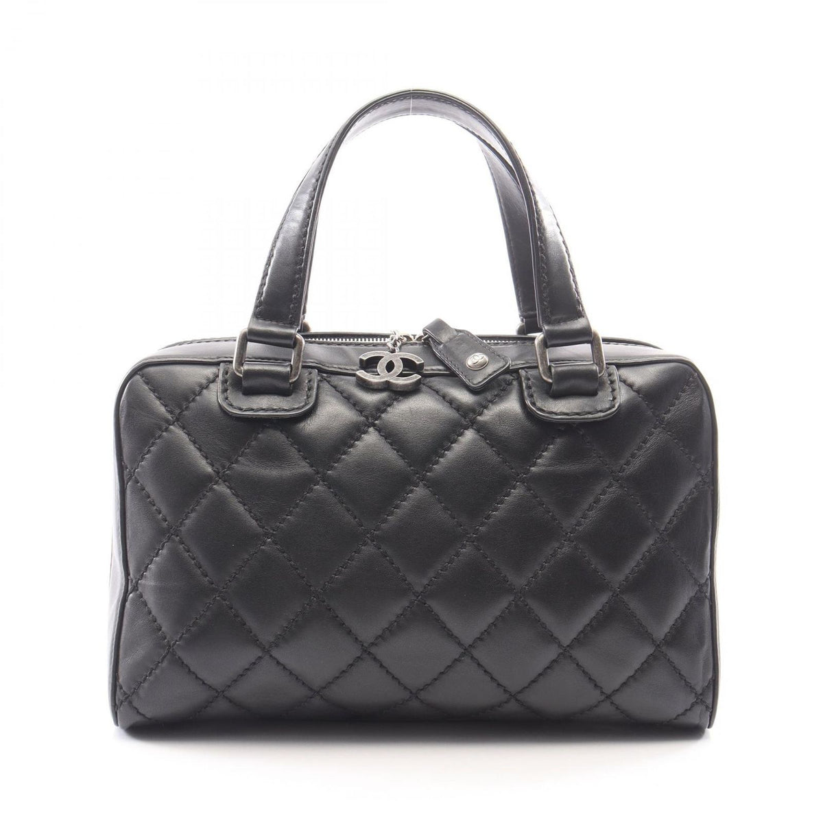 Chanel Handbag Wild Stitch Black Leather