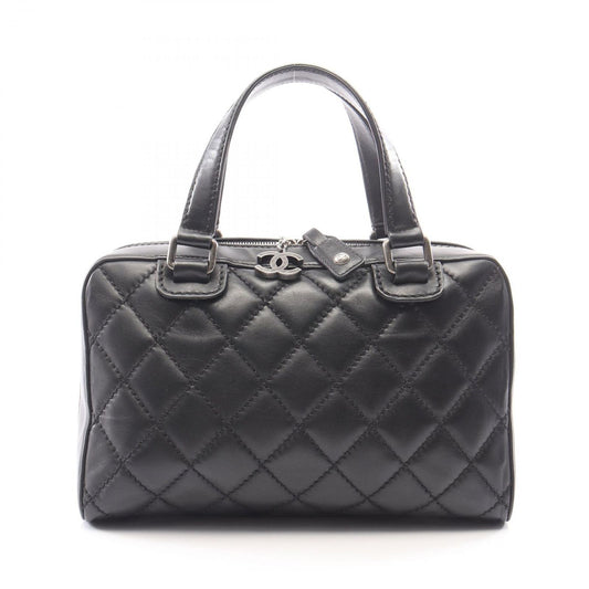 Chanel Handbag Wild Stitch Black Leather