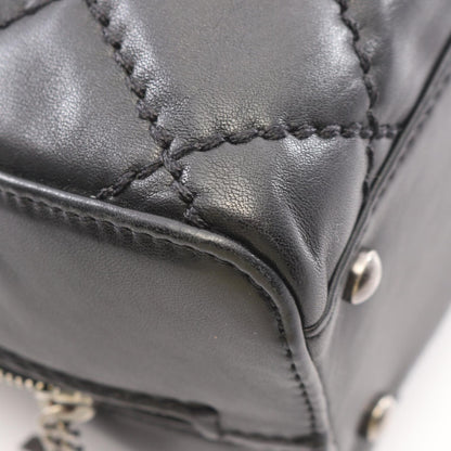 Chanel Handbag Wild Stitch Black Leather — view 7