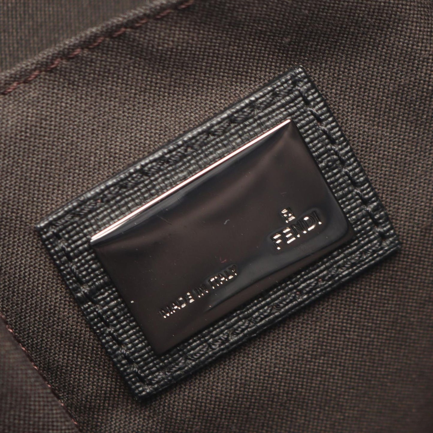 Fendi Shoulder Bag Zucca Black Dark Gray Canvas — view 4