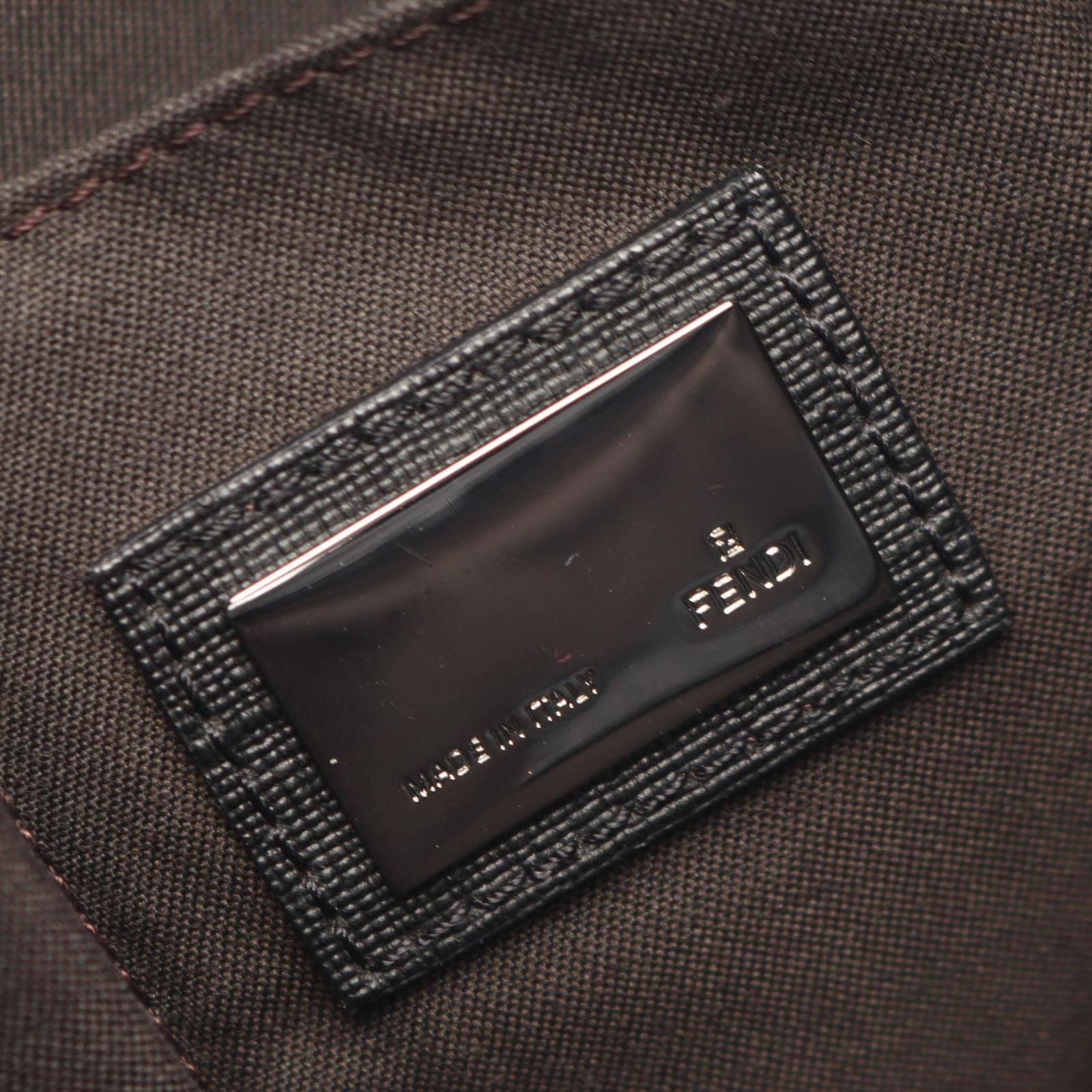 Fendi Shoulder Bag Zucca Black Dark Gray Canvas — view 4