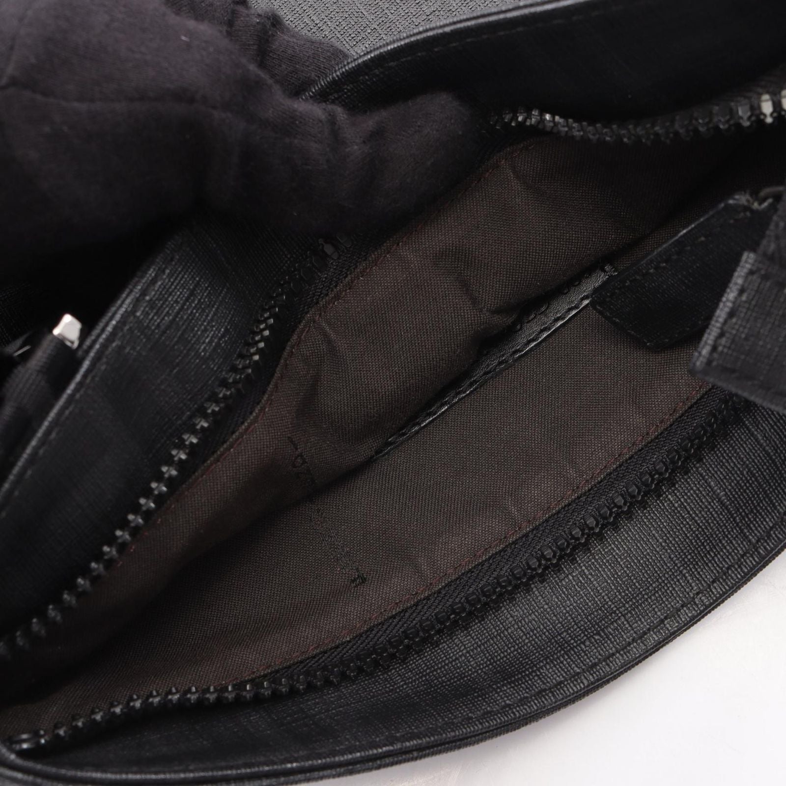 Fendi Shoulder Bag Zucca Black Dark Gray Canvas — view 5