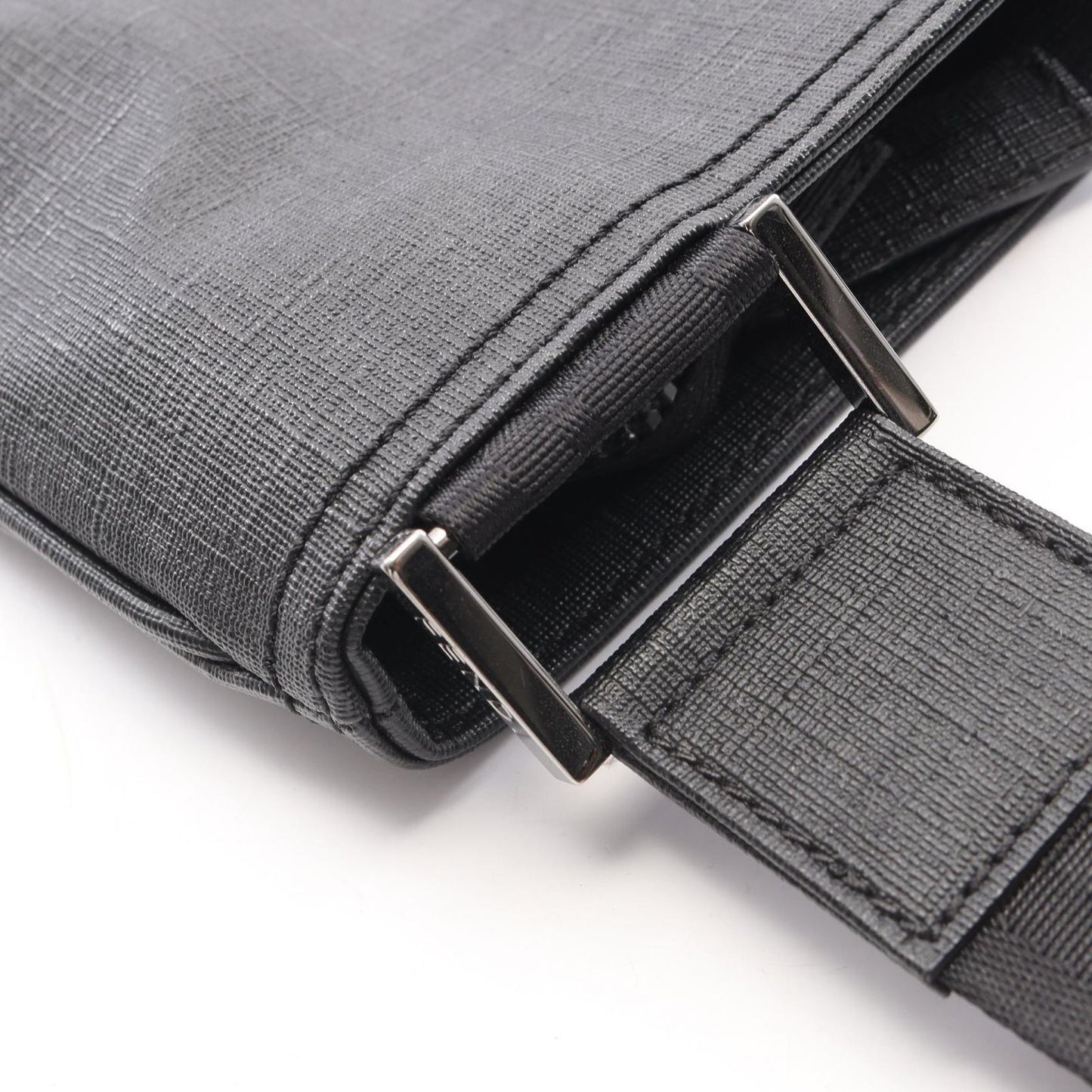 Fendi Shoulder Bag Zucca Black Dark Gray Canvas — view 6