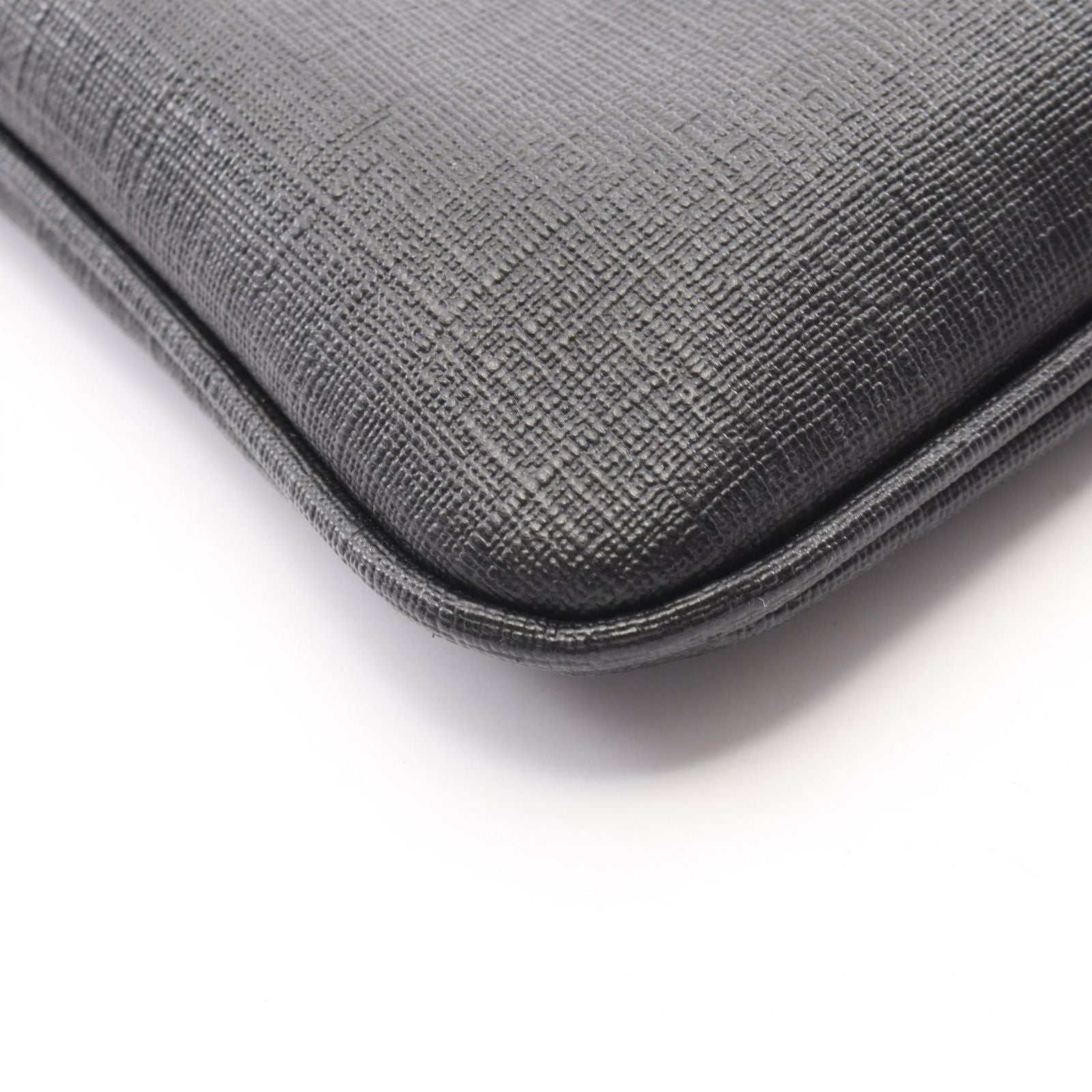 Fendi Shoulder Bag Zucca Black Dark Gray Canvas — view 7