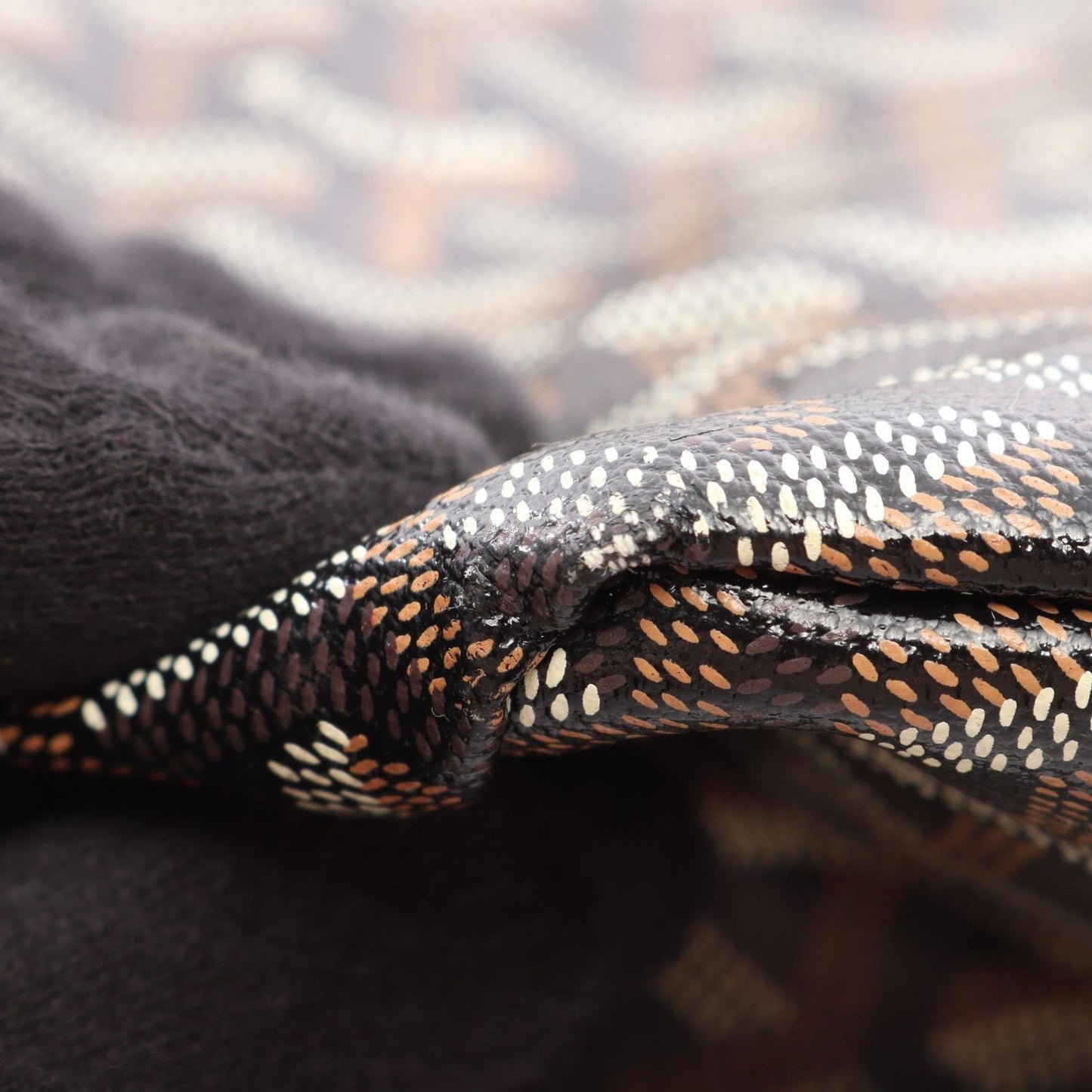 Goyard Tote Bag Saint Louis PM Black Brown White Canvas Leather — view 6