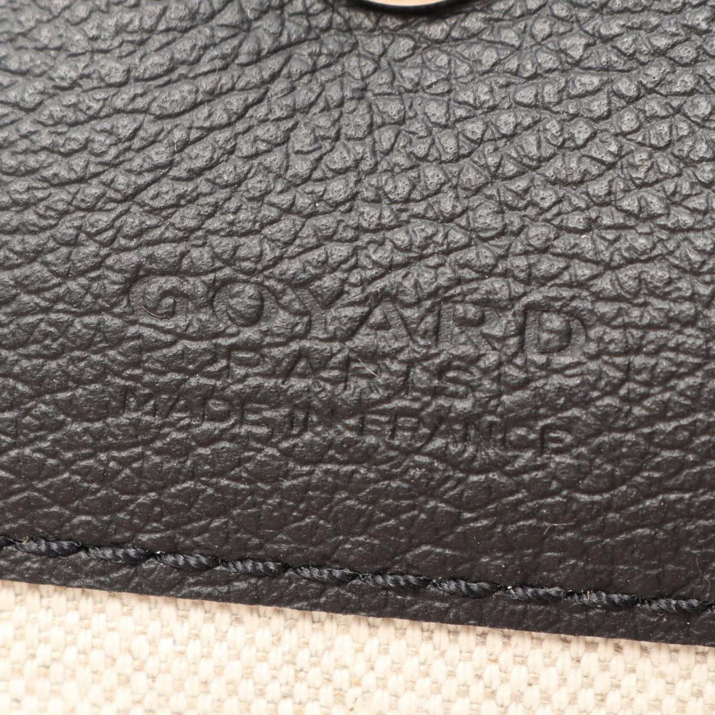 Goyard Tote Bag Saint Louis PM Black Brown White Canvas Leather — view 4