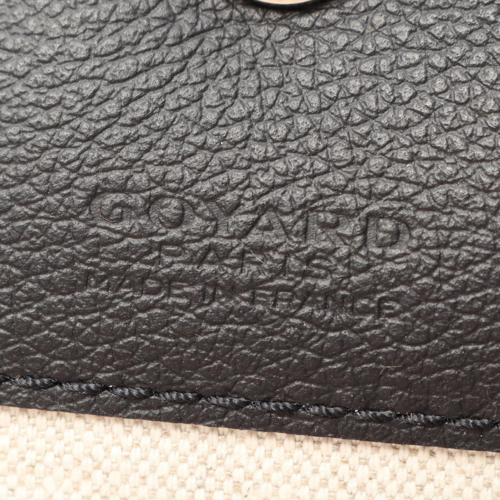 Goyard Tote Bag Saint Louis PM Black Brown White Canvas Leather — view 4