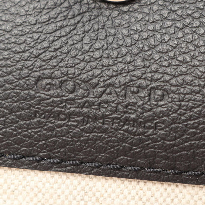 Goyard Tote Bag Saint Louis PM Black Brown White Canvas Leather — view 4