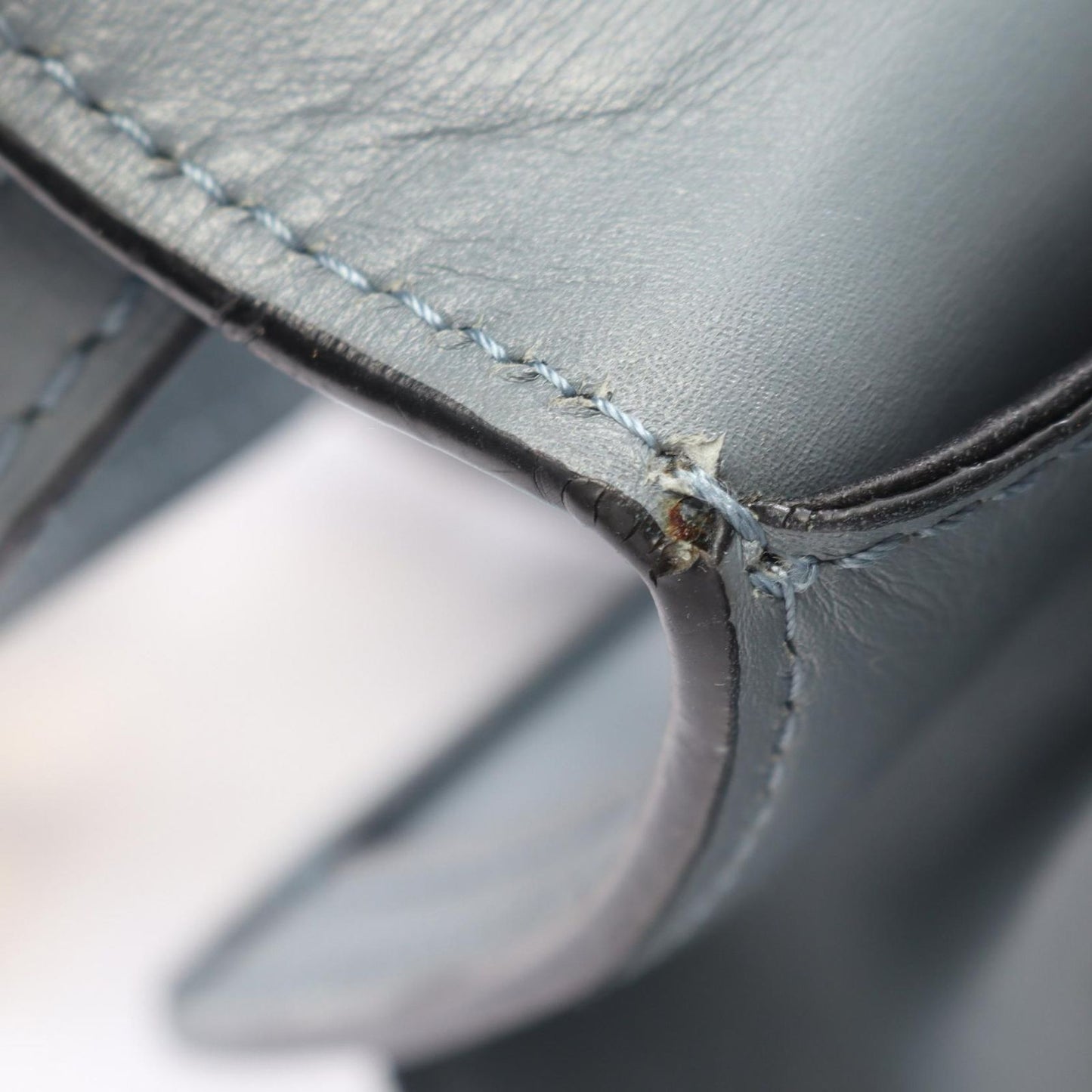 Loewe Shoulder Bag Barcelona Blue Gray Leather Small — view 5