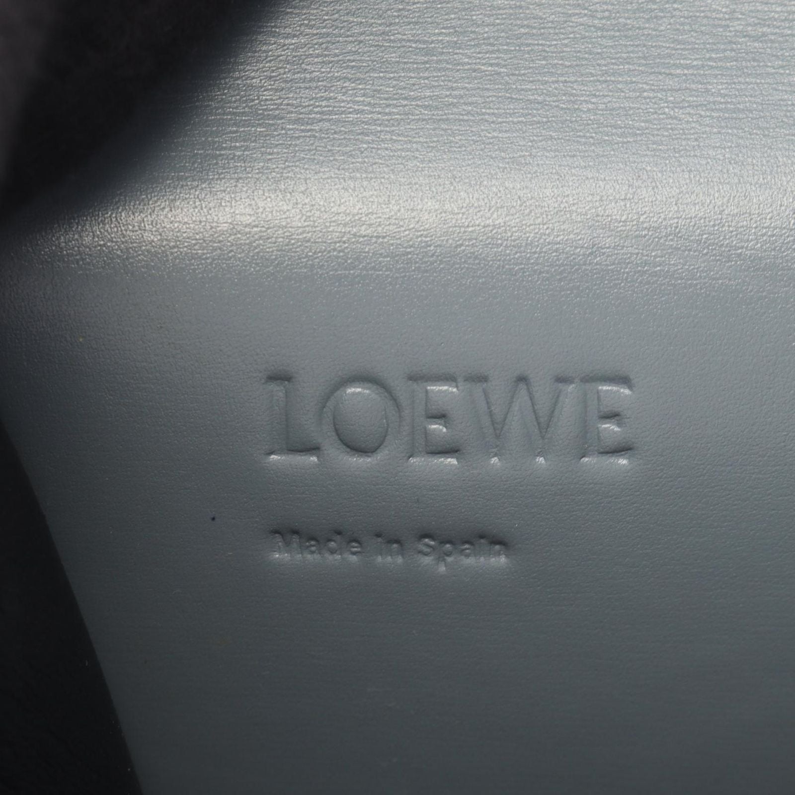 Loewe Shoulder Bag Barcelona Blue Gray Leather Small — view 4