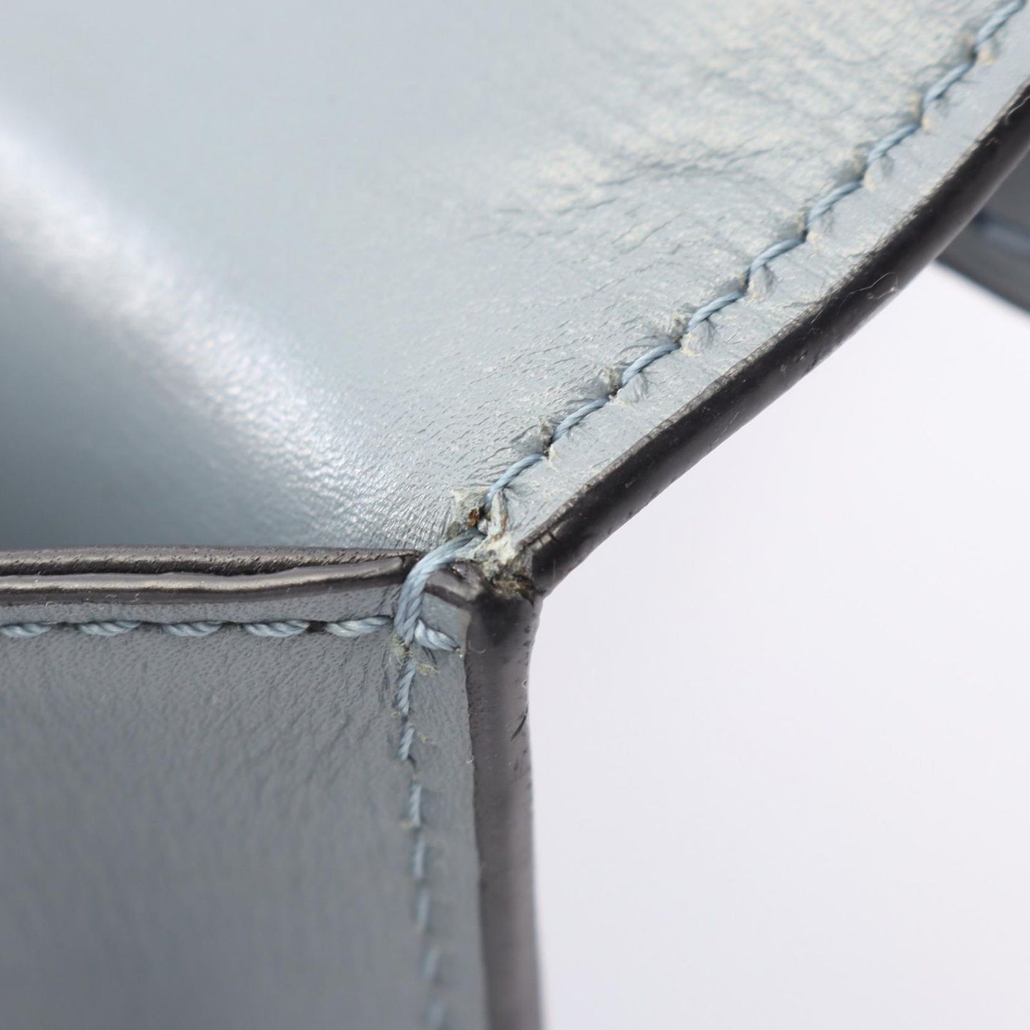 Loewe Shoulder Bag Barcelona Blue Gray Leather Small — view 6