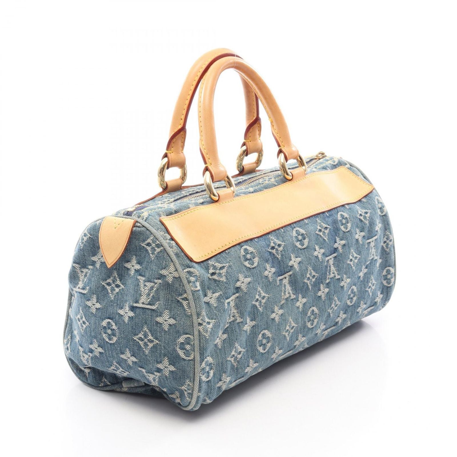Louis Vuitton Handbag Neo Speedy Blue Denim Leather — view 2