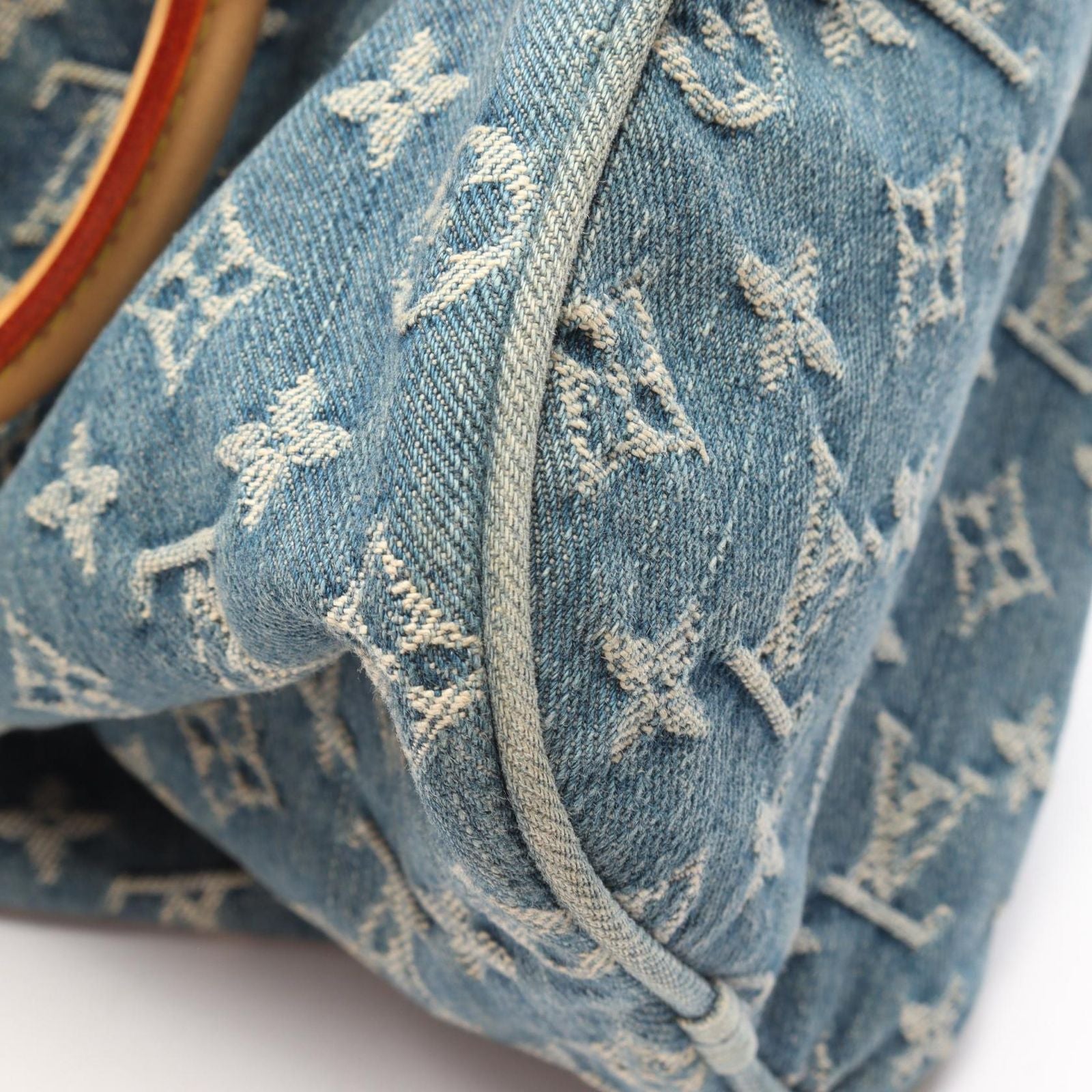 Louis Vuitton Handbag Neo Speedy Blue Denim Leather — view 8