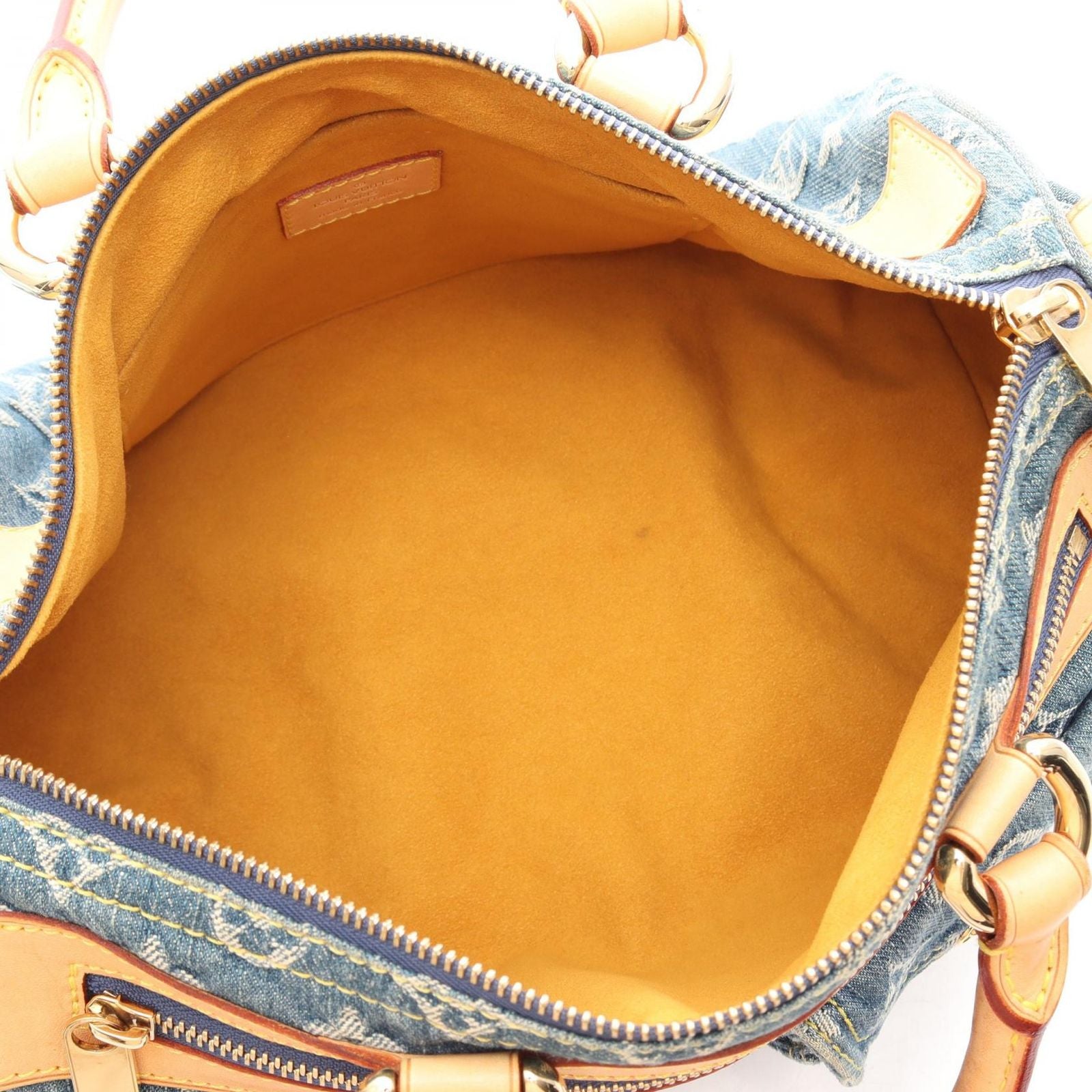 Louis Vuitton Handbag Neo Speedy Blue Denim Leather — view 3