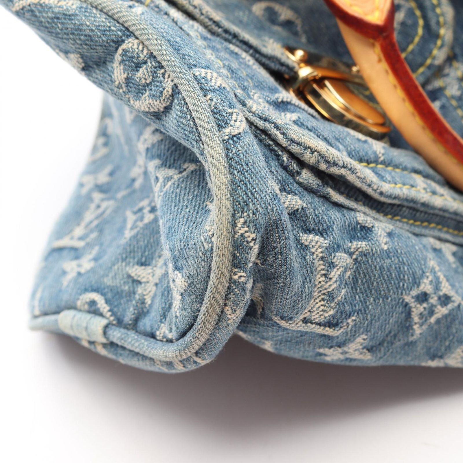 Louis Vuitton Handbag Neo Speedy Blue Denim Leather — view 7