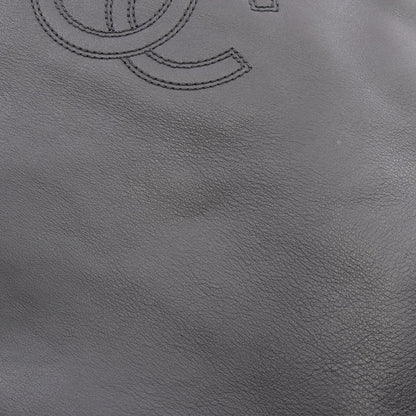 Chanel Tote Bag CC Logo Black Lambskin — view 7