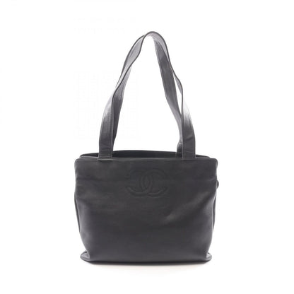 Chanel Tote Bag CC Logo Black Lambskin