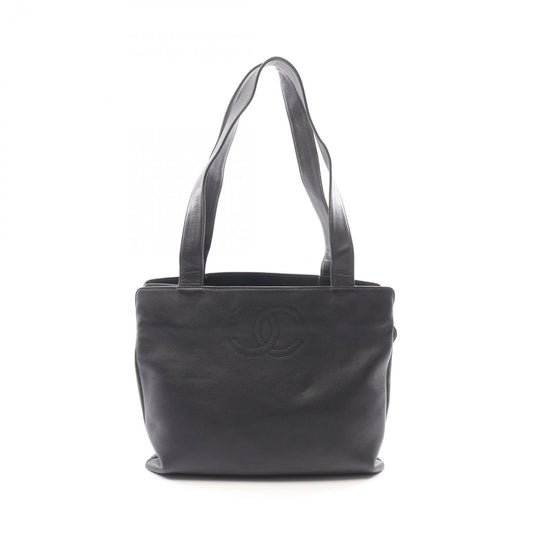 Chanel Tote Bag CC Logo Black Lambskin