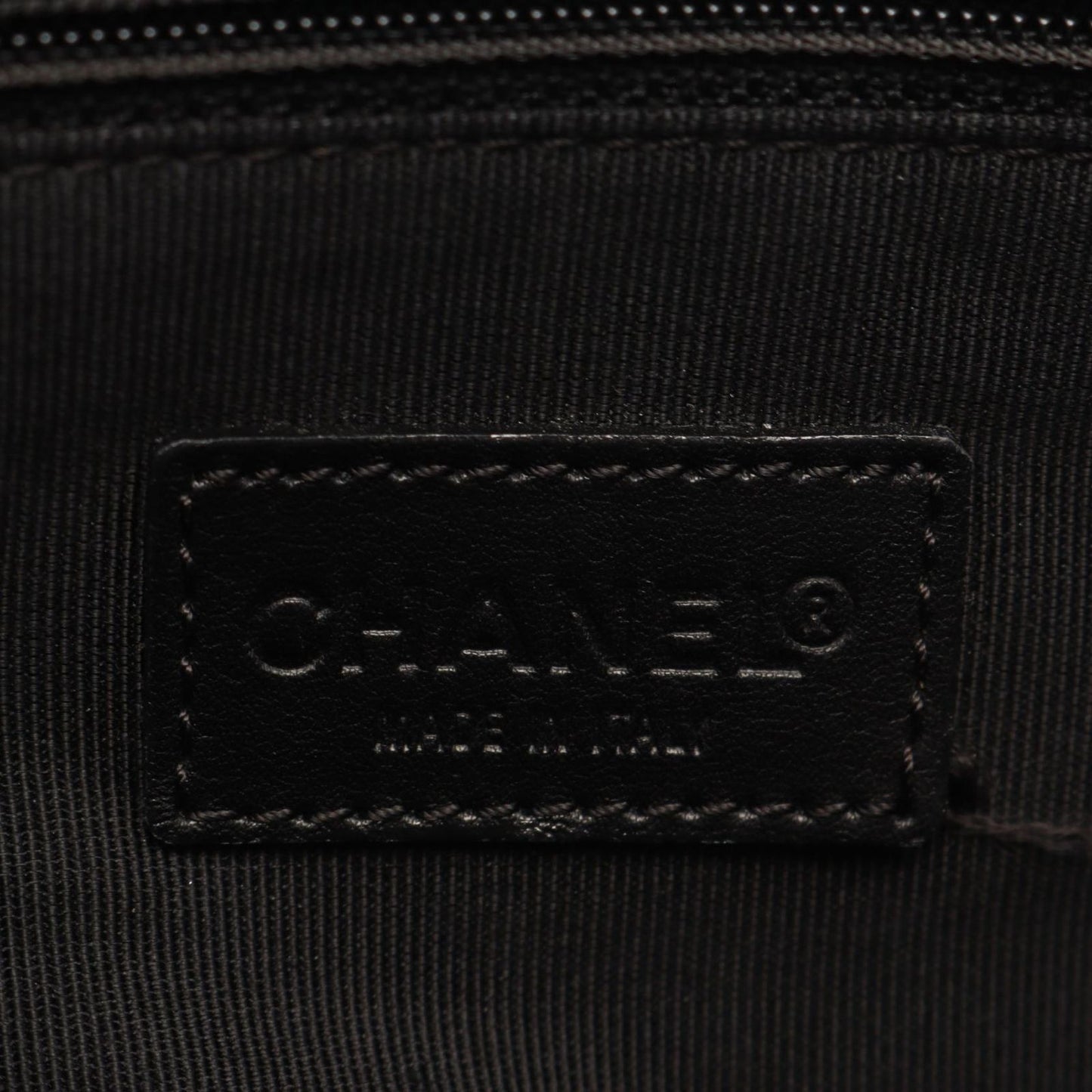 Chanel Tote Bag CC Logo Black Lambskin — view 4
