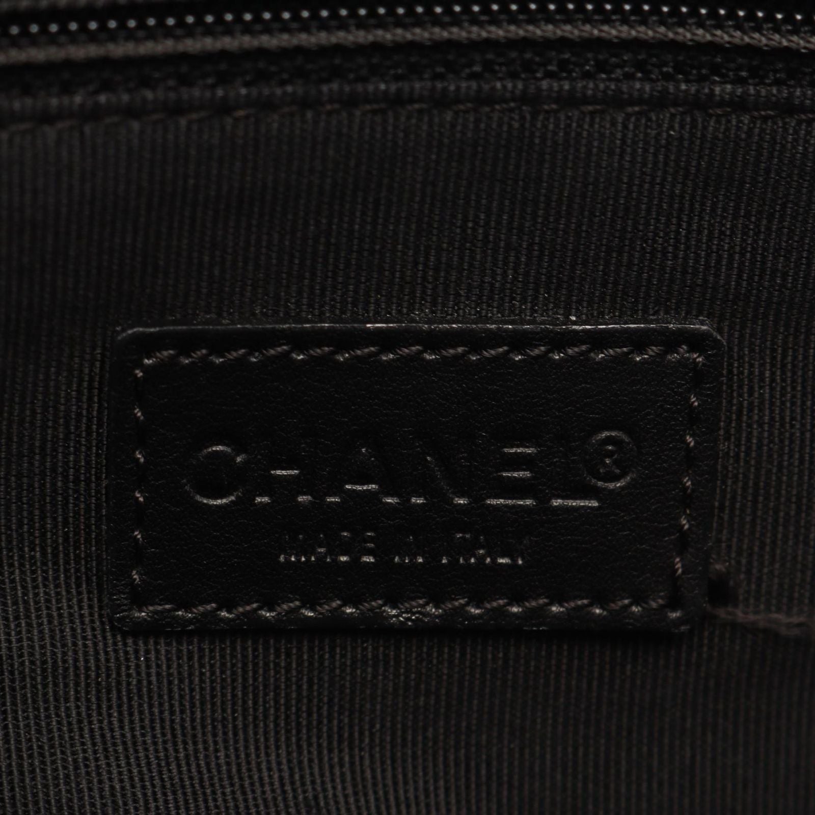 Chanel Tote Bag CC Logo Black Lambskin — view 4