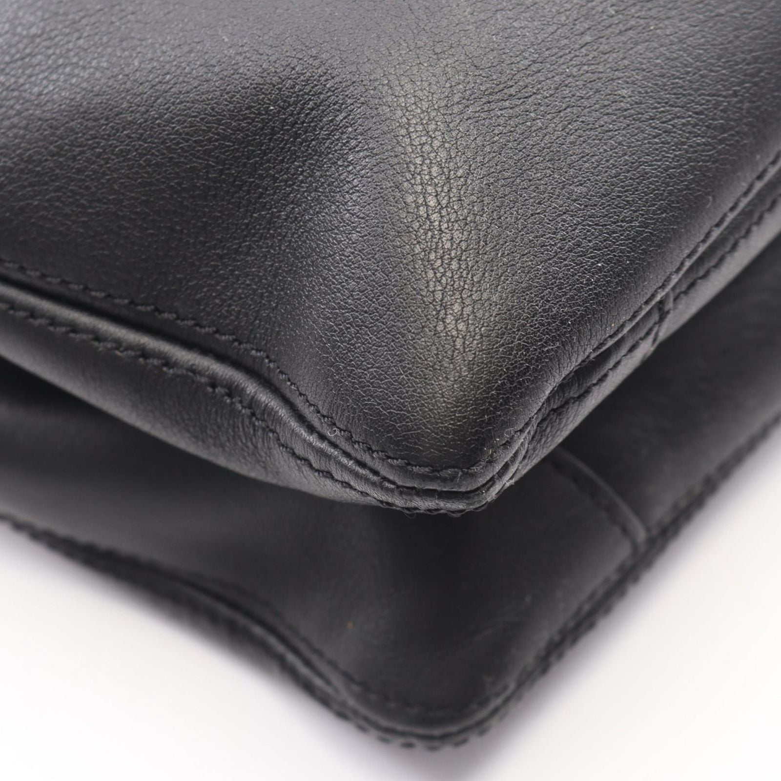 Chanel Tote Bag CC Logo Black Lambskin — view 6