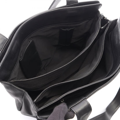 Chanel Tote Bag CC Logo Black Lambskin — view 3