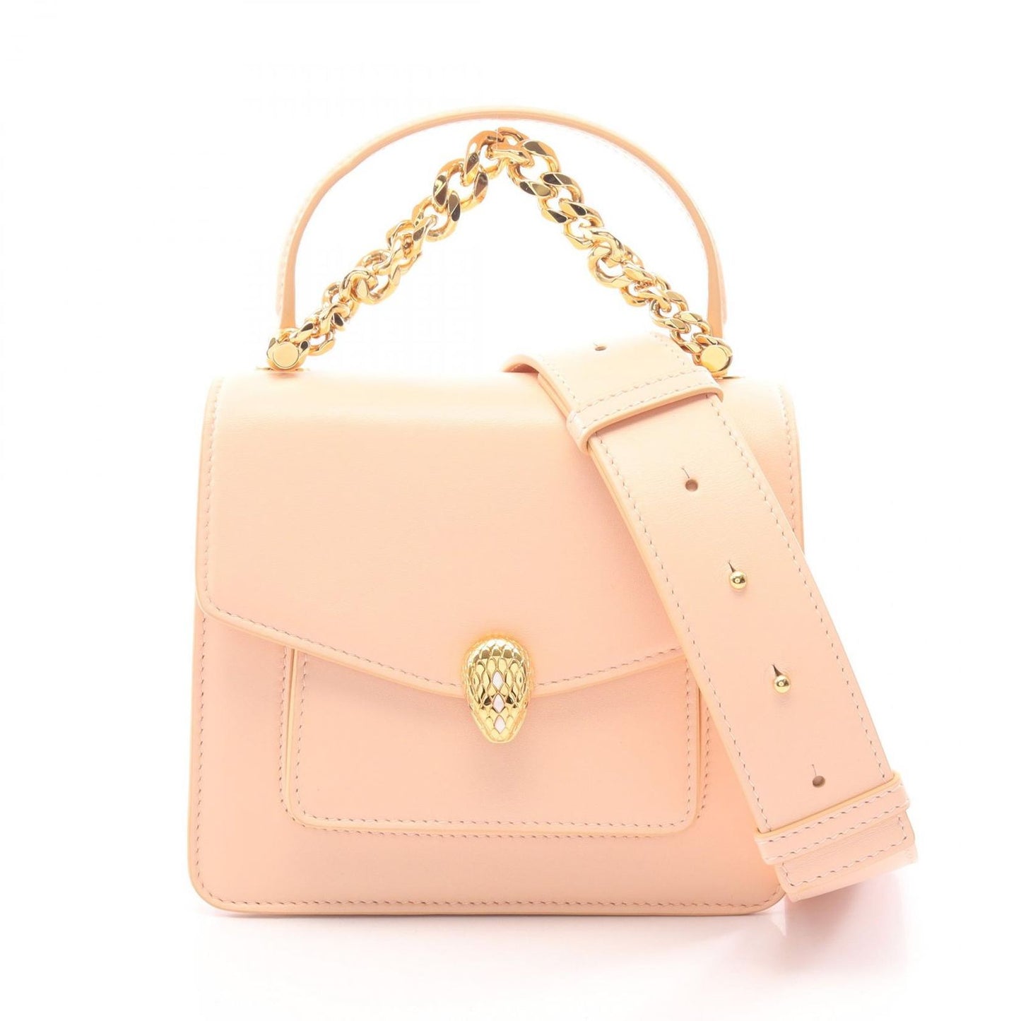 Bvlgari Serpenti Forever 2-Way Light Pink Leather Shoulder Bag