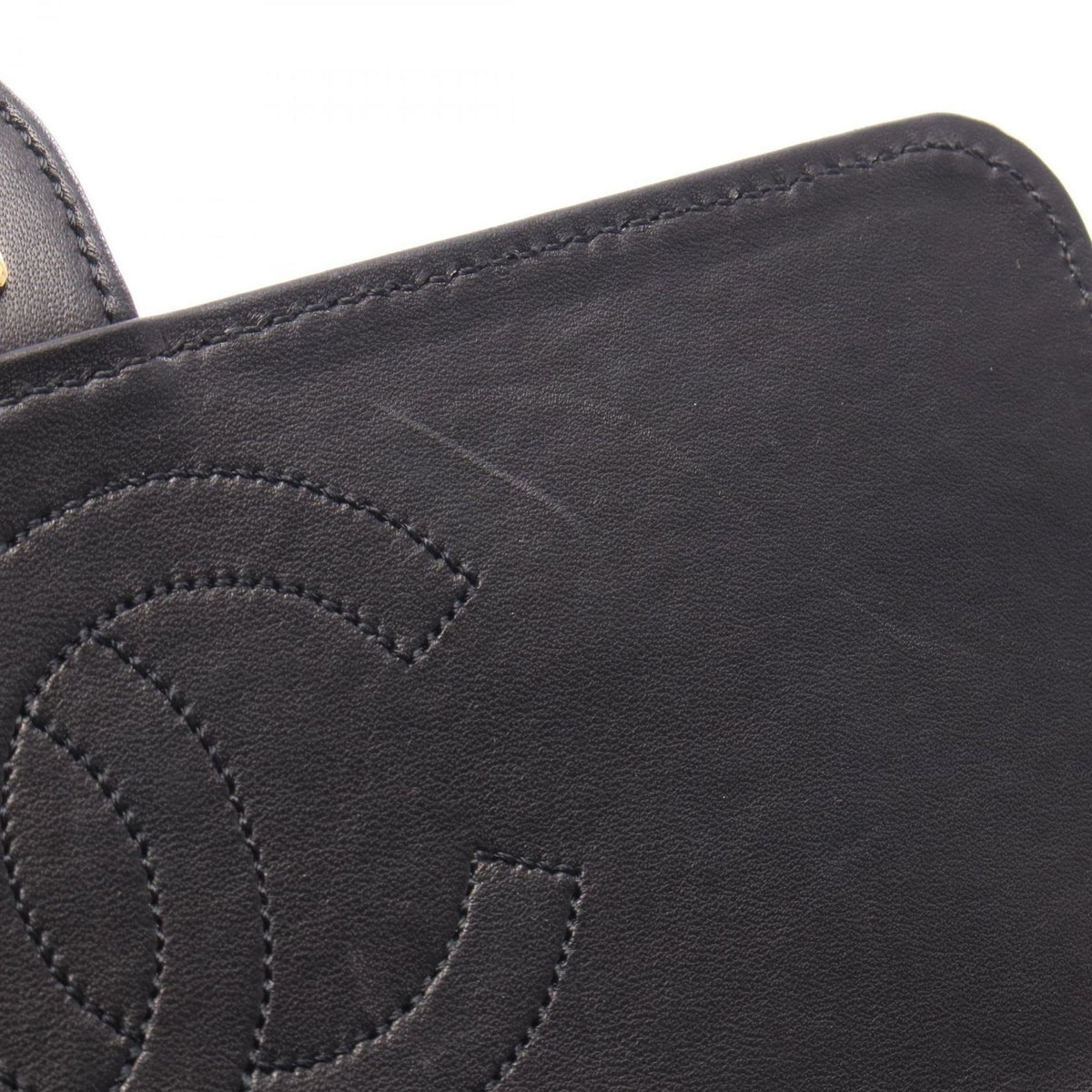 Chanel Shoulder Bag Quilted Single Flap Black Lambskin Push Lock Chain — view 7