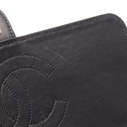 Chanel Shoulder Bag Quilted Single Flap Black Lambskin Push Lock Chain — view 7