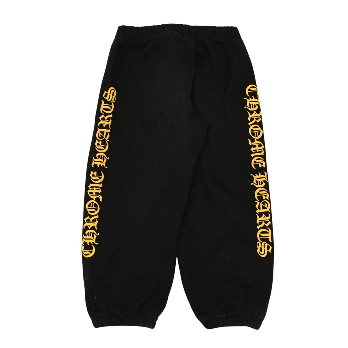 Chrome Hearts Side Logo Sweatpants Print Black Yellow Pants — view 2