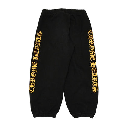 Chrome Hearts Side Logo Sweatpants Print Black Yellow Pants — view 2