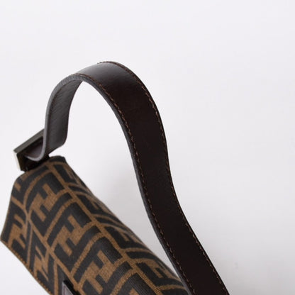 Fendi Shoulder Bag Cross Mamma Baguette Zucca Pattern Brown Silver — view 4