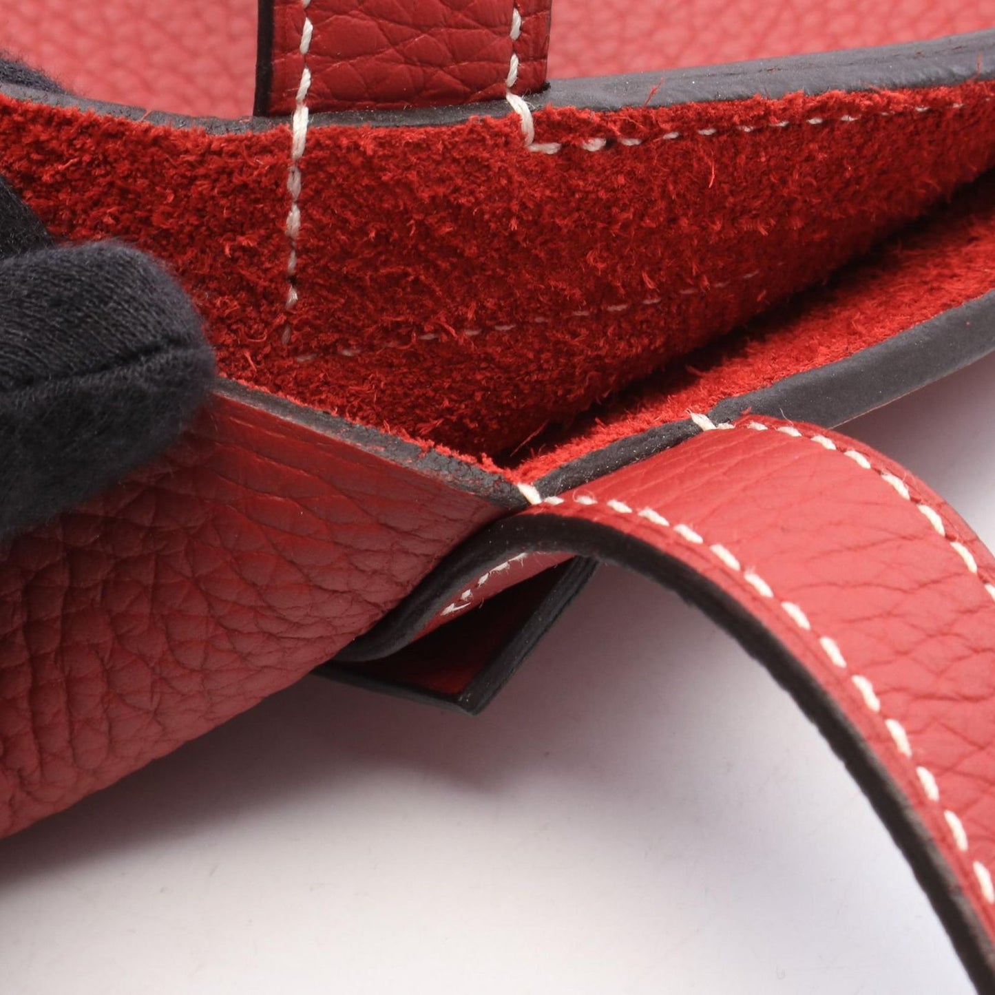 Hermes Tote Bag Cabas Series 31 Rouge Grenna — view 7