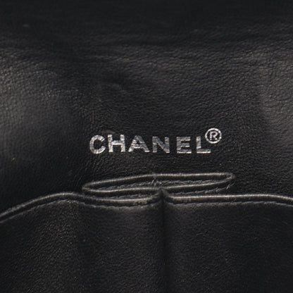 Chanel Shoulder Bag 2.55 Quilted East Waist Black Canvas Patent Chain — view 4
