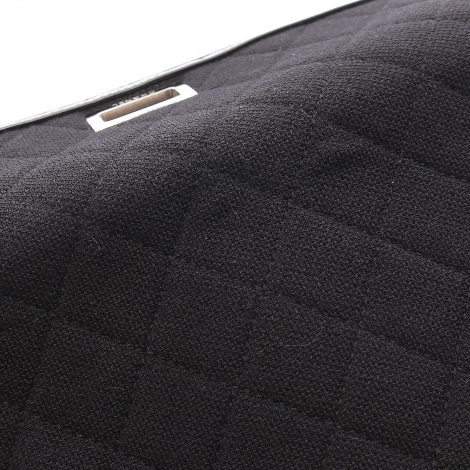 Chanel Shoulder Bag 2.55 Quilted East Waist Black Canvas Patent Chain — view 8