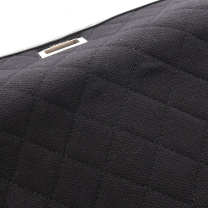 Chanel Shoulder Bag 2.55 Quilted East Waist Black Canvas Patent Chain — view 8