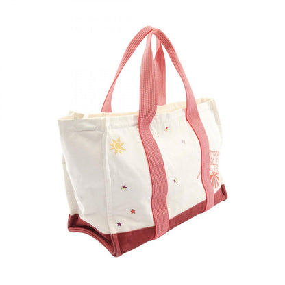 Hermes Tote Bag Circus Mothers White Red Multi Canvas — view 2