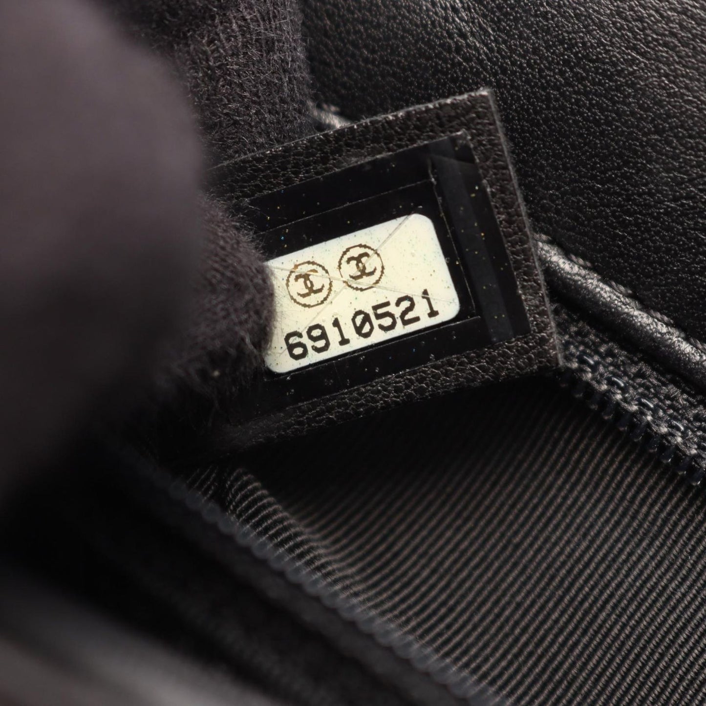 Chanel Shoulder Bag Choco Bar CC Logo Black Lambskin Bar CC — view 5