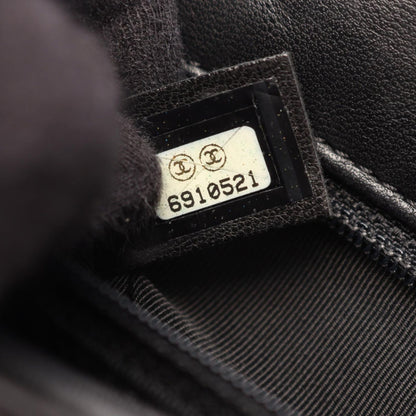 Chanel Shoulder Bag Choco Bar CC Logo Black Lambskin Bar CC — view 5