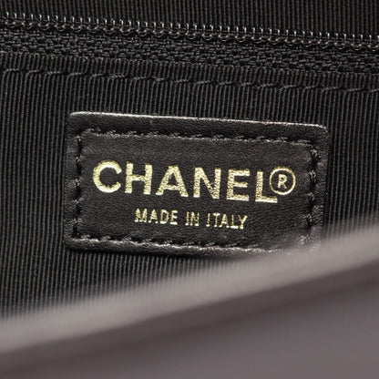 Chanel Shoulder Bag Choco Bar CC Logo Black Lambskin Bar CC — view 4