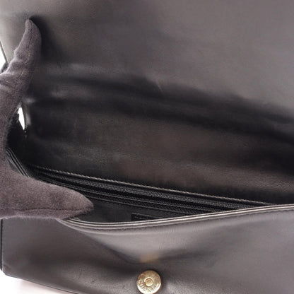 Chanel Shoulder Bag Choco Bar CC Logo Black Lambskin Bar CC — view 7