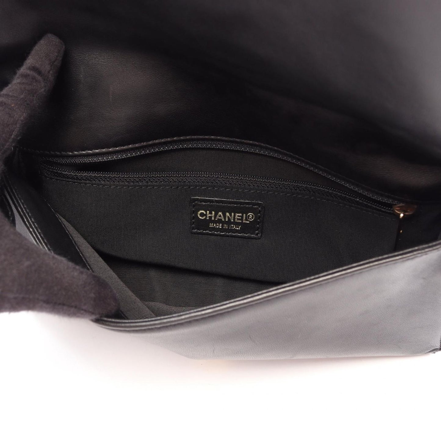 Chanel Shoulder Bag Choco Bar CC Logo Black Lambskin Bar CC — view 3