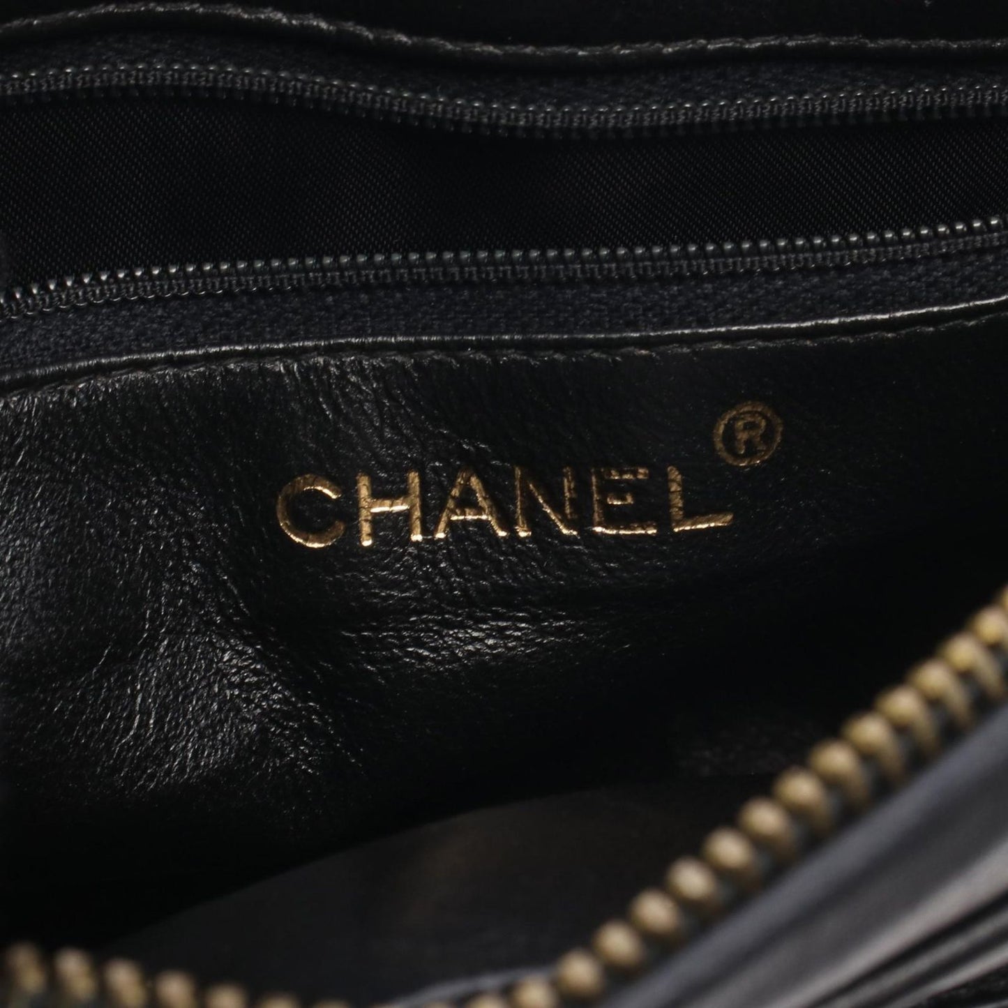 Chanel Shoulder Bag Quilted Tassel Black Lambskin Fringe Chain — view 4