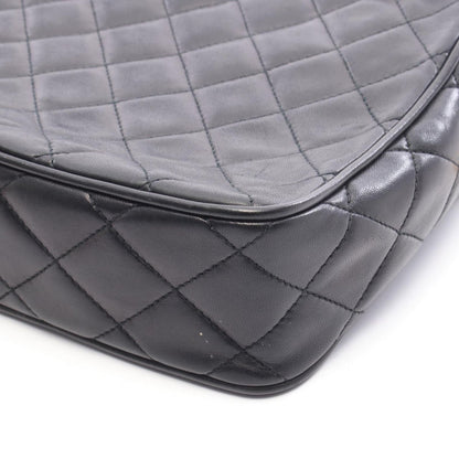 Chanel Shoulder Bag Quilted Tassel Black Lambskin Fringe Chain — view 8