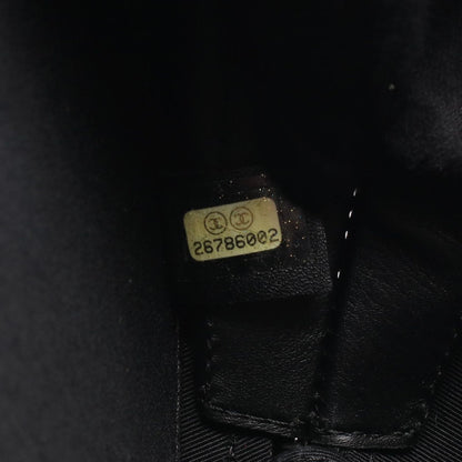 Chanel Handbag CC Logo Round 2-Way Black Patent Leather Chain — view 5