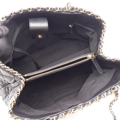 Chanel Tote Bag Quilted Black Leather — view 3