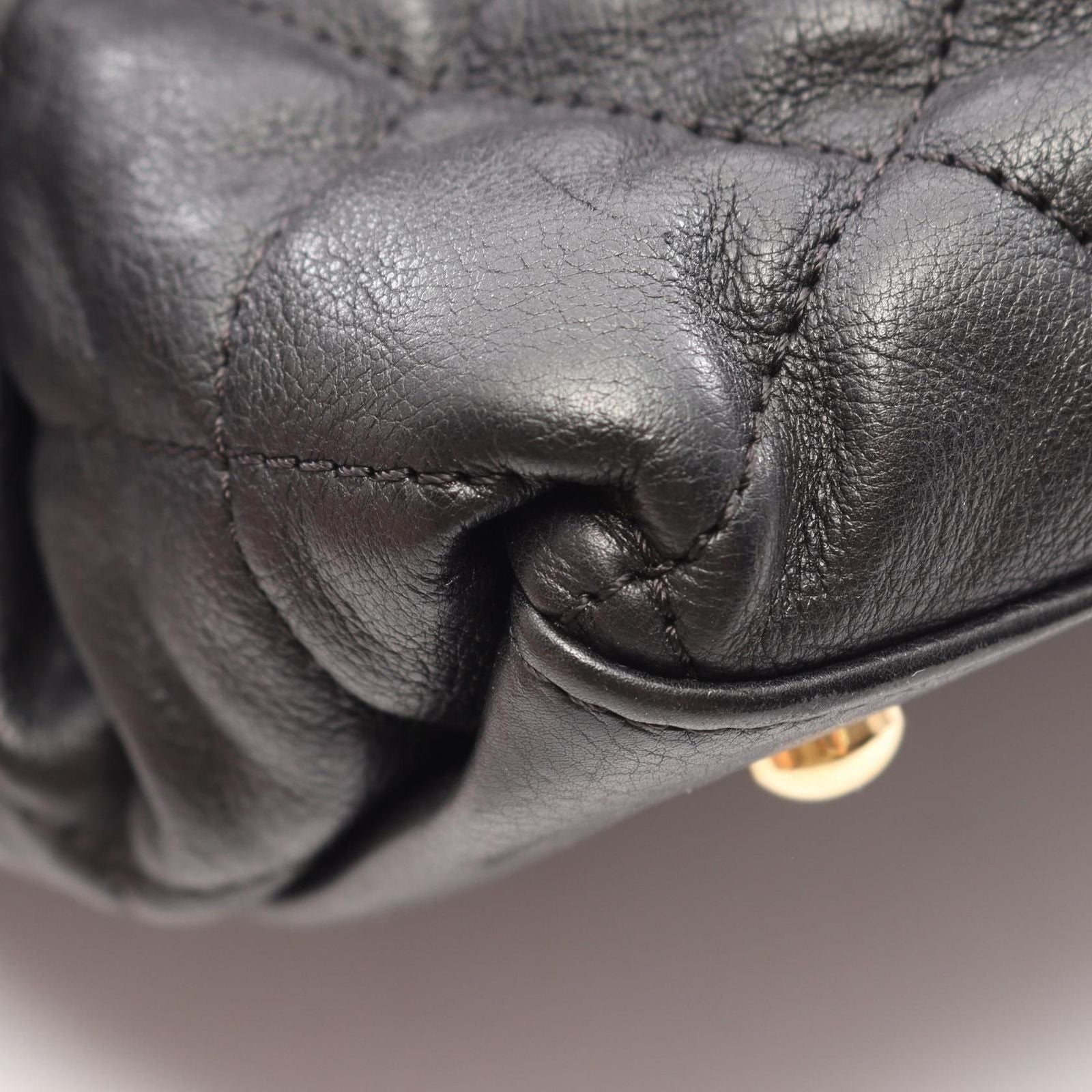 Chanel Tote Bag Quilted Black Leather — view 6